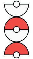 rood en wit cirkel abstract icoon symbool illustrator. vector