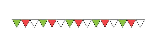 vlag scheidingsteken grens illustratie lijn driehoek patroon voor Kerstmis thema concept voor vakantie tijd winter seizoen vector