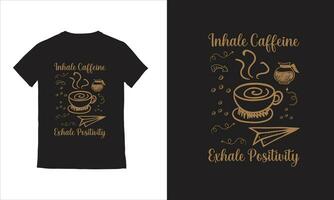 koffie t-shirt ontwerp typografie koffie kop t-shirt vector sjabloon,