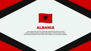 Albanië vlag abstract achtergrond ontwerp sjabloon. Albanië onafhankelijkheid dag banier tekenfilm vector illustratie. Albanië sjabloon