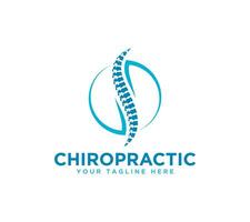 chiropractie menselijk ruggegraat wervelkolom logo ontwerp Aan wit achtergrond, vector illustratie.