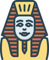 kleur icoon voor Egypte vector