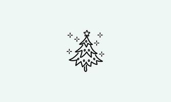 Kerstmis boom vector logo icoon ontwerp