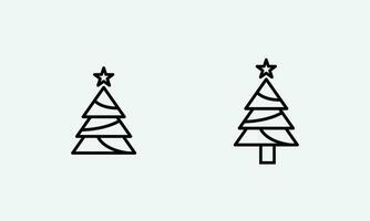 Kerstmis boom vector logo icoon ontwerp