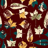 Abstract de herfst naadloos patroon met bladeren. vector