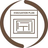 evacuatie plan vector icoon