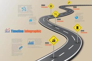 zakelijke routekaart tijdlijn infographic sjabloon vectorillustratie vector