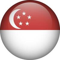 Singapore vlag knop. embleem van Singapore. vector vlag, symbool. kleuren en proportie correct.