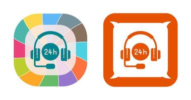 24 uren ondersteuning vector icoon