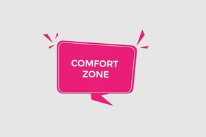 nieuw comfort zone modern, website, Klik knop, niveau, teken, toespraak, bubbel banier, vector