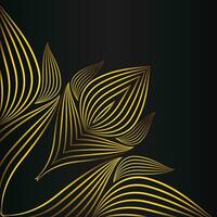 luxe elegant goud bloemen kader grens decoratie vector