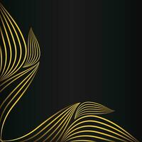 luxe elegant goud bloemen kader grens decoratie vector