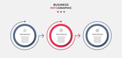 infographic zakelijke ontwerpsjabloon met pictogrammen en 3 opties of stappen vector