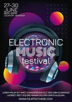 discobal muziekfestival poster voor feest vector