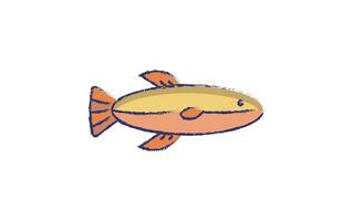 kabeljauw vis hand- getrokken illustratie vector