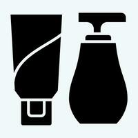 icoon lotion. verwant naar badkamer symbool. glyph stijl. gemakkelijk ontwerp bewerkbaar. gemakkelijk illustratie vector