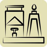 icoon olie. verwant naar saudi Arabië symbool. hand- getrokken stijl. gemakkelijk ontwerp bewerkbaar. gemakkelijk illustratie vector