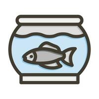 aquarium vector dik lijn gevulde kleuren icoon voor persoonlijk en reclame gebruiken.
