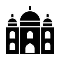 taj mahal vector glyph icoon voor persoonlijk en reclame gebruiken.