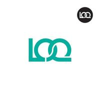 brief loq monogram logo ontwerp vector