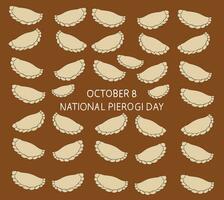 nationaal pierogi dag vector