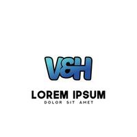 vh eerste logo ontwerp vector