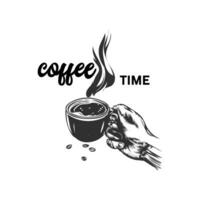 koffie tijd vector illustratie ontwerp