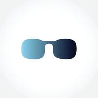 bril icoon. platte ronde blauwe bril. vector