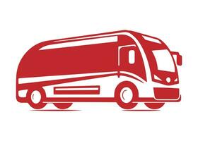 minimaal en abstract logo van bus icoon school- bus vector silhouet geïsoleerd ontwerp rood bus