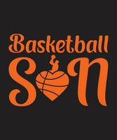 basketbal t-shirt ontwerp vector. gebruik voor t-shirt, mokken, stickers, kaarten, enz. vector