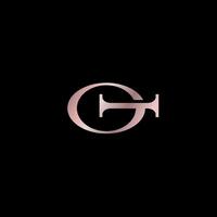 g gh luxe minimalistische logo ontwerp vector