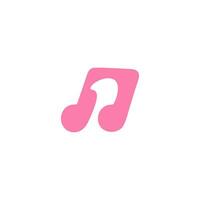 vogel Notitie muziek- minimalistische logo ontwerp vector