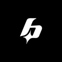 b vonk ster luxe minimalistische logo ontwerp vector