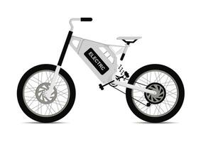 modern elektrisch fiets vector vlak ontwerp geïsoleerd Aan wit achtergrond