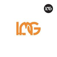 brief lmg monogram logo ontwerp vector