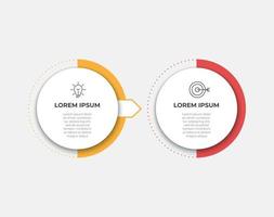 infographic ontwerpsjabloon vector met pictogrammen en 2 opties of stappen