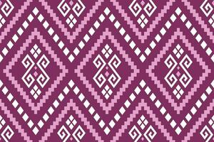 roze traditioneel etnisch patroon paisley bloem ikat achtergrond abstract aztec Afrikaanse Indonesisch Indisch naadloos patroon voor kleding stof afdrukken kleding jurk tapijt gordijnen en sarong vector