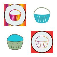 chocola muffin vector icoon