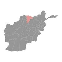 balkh provincie kaart, administratief divisie van afghanistan. vector