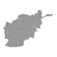 khost provincie kaart, administratief divisie van afghanistan. vector
