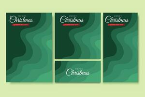 vrolijk Kerstmis folder en sociaal media bundel reeks met abstract achtergrond meetkundig vector