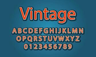 vintage lettertype alfabet vector
