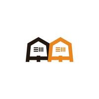 vector van huis fabriek kleurrijk gemakkelijk vlak ontwerp logo