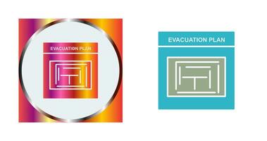 evacuatie plan vector icoon