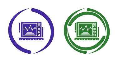 ekg toezicht houden op vector icoon