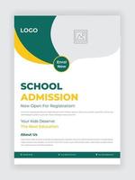 toelating flyer sjabloon voor school, hogeschool, universiteit ontwerp vector