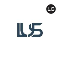 brief lus monogram logo ontwerp vector