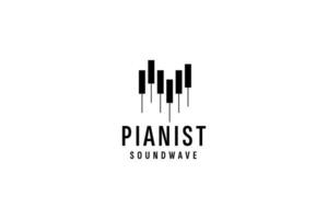 piano logo vector icoon illustratie