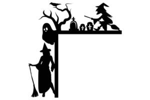 halloween deur hoek vector