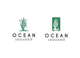 modern en minimalistische zeewier logo ontwerp inspiratie vector